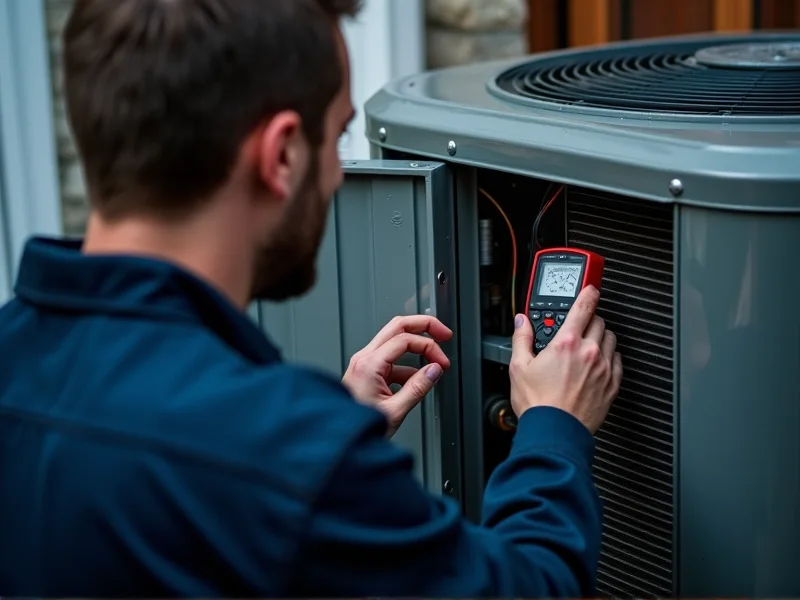 Heating & cooling service, illustrative placeholder
